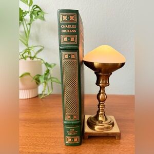 Charles Dickens Three Christmas Books Franklin Library Green Leather Gilt RARE